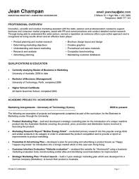 Resume Examples Qualifications International Business Marketing