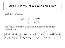 gaussian beam propagation code abcd