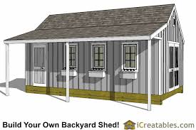 12x24 cape cod shed with porch plans