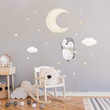 Reusable Fabric Wall Decal Penguin And