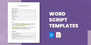 script template 18 word doents
