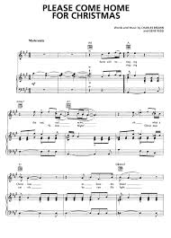 Please Come Home For Christmas Piano Sheet Music Guitar Chords