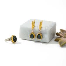 hemae doublet stone set earrings and