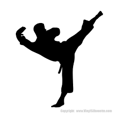 Karate Decor Life Size Silhouette Decals