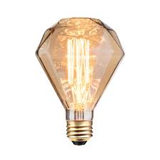 Globe Electric 40w Amber Designer Vintage Edison Diamante Incandescent Light Bulb 84644 The Home Depot