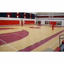 rubber glossy indoor sports flooring at