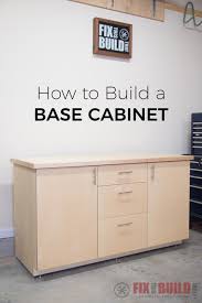 build a base cabinet with drawers