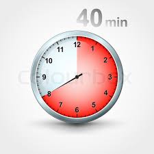 Timer 40 Minutes Stock Vector Colourbox