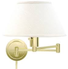 Swing Arm Wall Lamp In Polished Brass
