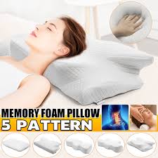 cervical memory foam pillow contoured