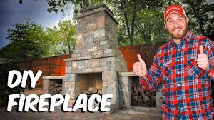 how to build an outdoor fireplace step