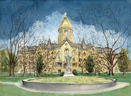 Notre Dame Art Print University Of Nd