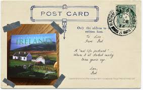 A locality line that only some addresses have (between the street address and town/city.) Ireland Postcard Lisa Hentrich