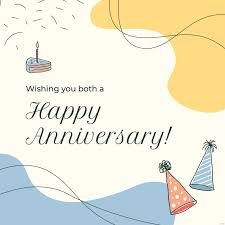 happy anniversary wishes vector in