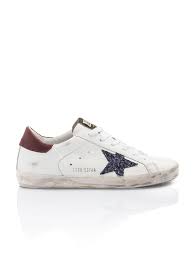 With a big discount of up to 35% off top quality with free and fast shipping across the globe. Superstar Sneakers White Blue Bordeaux En Cuir Golden Goose By Marie