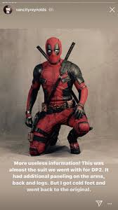 deadpool 2 almost had a new suit before