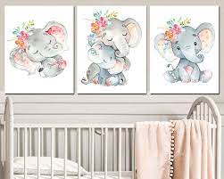 Baby Elephant Wall Decor Elephant Art