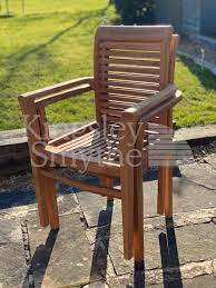 teak stacking garden chair superior