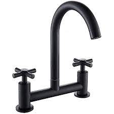 Finance is only available to permanent uk residents aged 18+, subject to status, terms and conditions apply. 2 Hole Kitchen Mixer Tap Black Dual Lever Kitchen Sink Tap With Swivel Spout Bridge Mixer Taps Uk Standard Fittings Black Amazon Co Uk Diy Tools