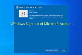 windows 10 sign out of microsoft account