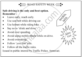 road safety week write a letter to