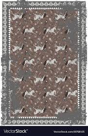 horse and paisley grey brown carpet