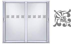 Safety Sliding Glass Door Etched Glass