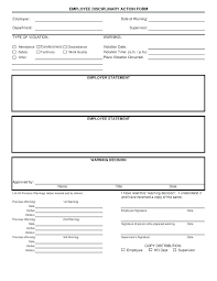 Employee Information Form Template Word Disciplinary Action