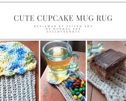 cute cupcake mug rug crochet pattern