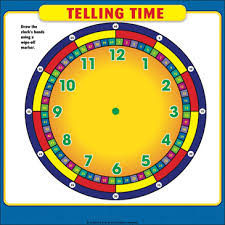 Telling Time Clock Template Student Reference Page Printable