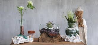 Molten Glass On Wood Vases Bowls