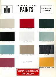 1967 Standard Colors Color Charts