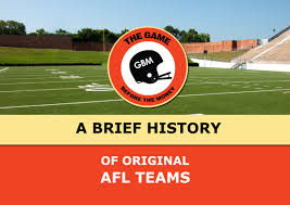 Afl draft history by team. Who Were The Original 8 Teams In The Afl The Game Before The Money