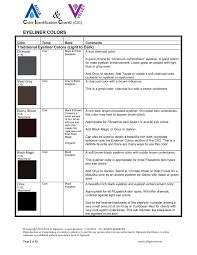 Color Identification Chart Cic Li Pigments