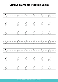 how to write cursive numbers 1 20