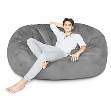 Classic bean bag chair with a twist, great size for kids, teens, and adults to use for reading, studying, playing video games, or relaxing in bedrooms or living rooms. Large Adult Bean Bag Chair 6ft Foam Filled Oversize Sleeper Lazy Seat Sofa Couch Ebay