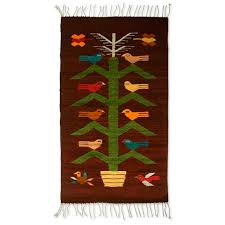 kiva zapotec bird rug 2x3 5