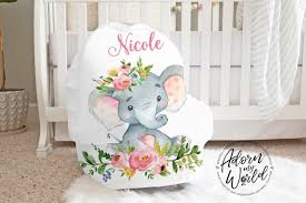 Elephant Baby Car Seat Cover