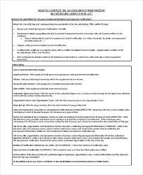 Free 10 Employment History Templates In Word Pdf