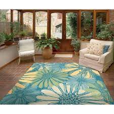 Nourison Home And Garden Daisies Blue 5