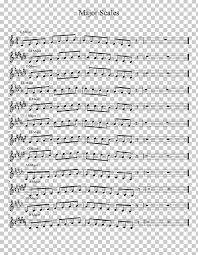Sheet Music Major Scale Trumpet B Flat Major Png Clipart