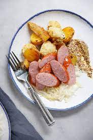 sheet pan kielbasa sausage and