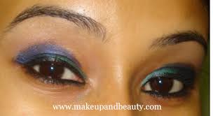 teal blue green eye makeup look