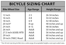 bike tire size height chart on 60