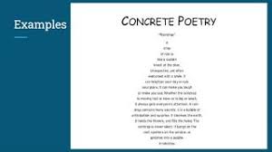 concrete poetry exles you