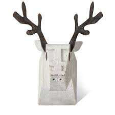 wood deer head wall mount faux deer