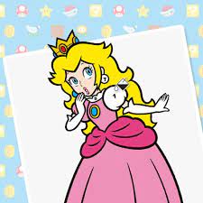 paint by number princess peach activity
