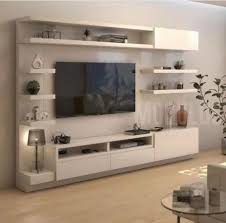 Brown Wall Mounted Residential Tv Unit
