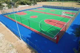 outdoor acrylic basketball court