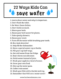 22 ways kids can save water backwoods